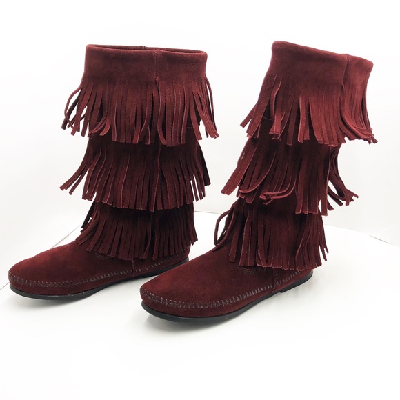 {Minnetonka} Three Fringe Mocassin - Picture 7 of 14